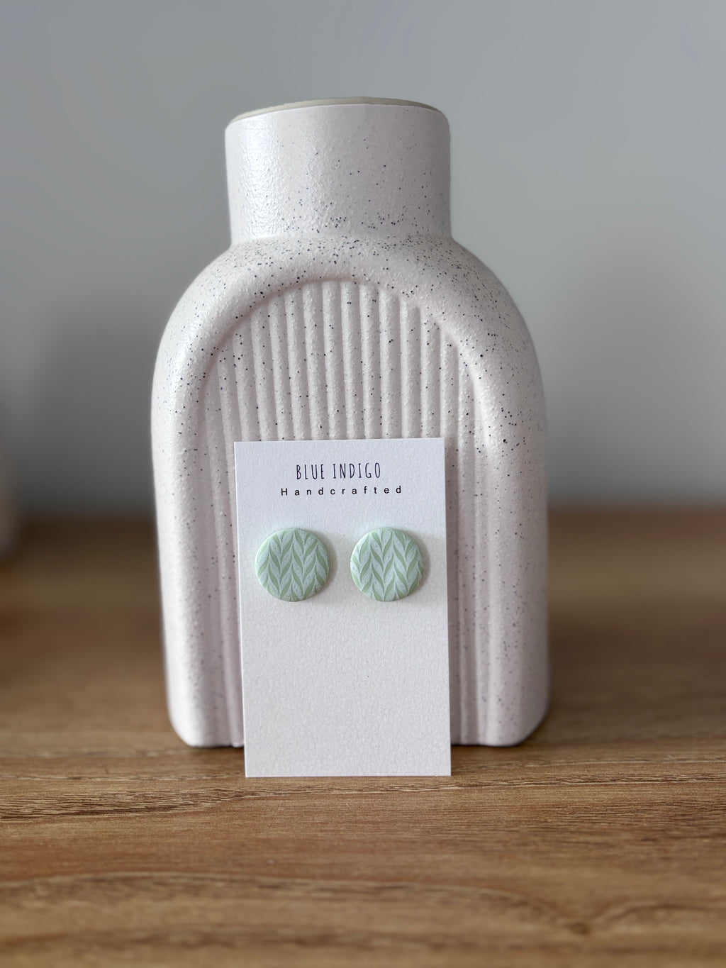 Mint Green Chevron Studs