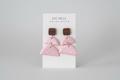 Pink Arch with Scalloped Pattern Dangles
